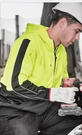 Syzmik Workwear Unisex Hi Vis Full Zip Hoodie ZT485 Metro Workwear.